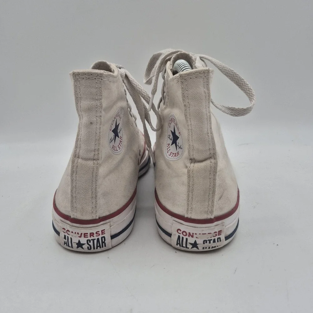 Converse Shoes Mens Size 4‎ Beige Chuck Taylor All Star High Top Canvas Sneakers - Picture 8 of 13